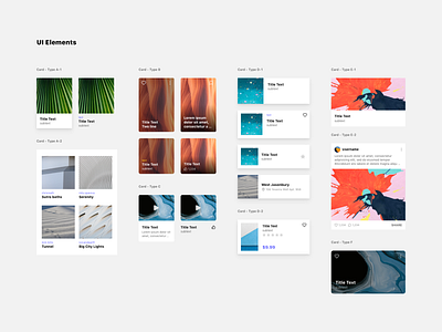 UI Elements card card type card ui components design element design system thumbnail ui ui design ui elements