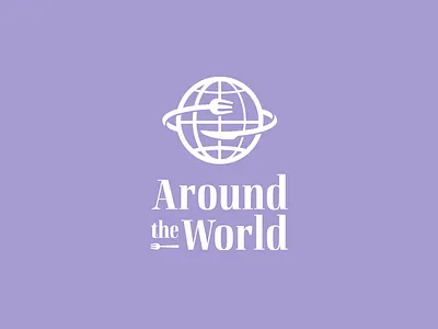 Around the World brand branding cafe design earth font food food court identity logo logomachine logos logotype restaurant branding sign travelling