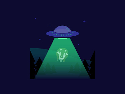 ‘U’ | 36 Days of Typography 36daysoftype design flat illustration typography u ufo vector