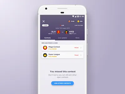 CricPlay - Empty States don't always have to be empty! cricket design empty illustration ui ux