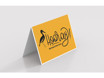 Hooray! baby baby card card card design continental continental tire corporate design corporate stationery design employer brand employer branding good news hooray illustration new baby stationery stationery design typography vector