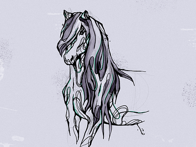 Wild Horse art branding editorial illustration horse illustration illustration art procreate app procreate art