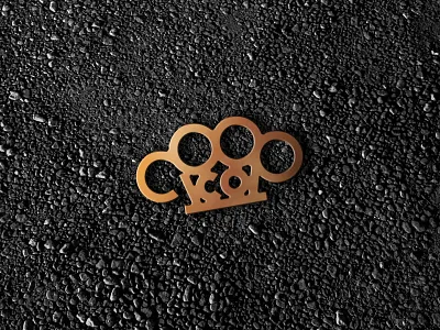 BRASS brass knuckles lockup logo metal mockup promo texture wordmark