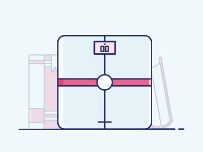 Icon - Body+ balance body book connected design drawing flat health icon illustration love vector weight withings