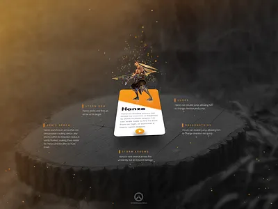 Hanzo 3d ar augmented reality card color colour flat gradient hanzo orange