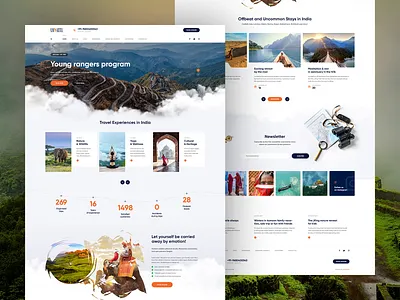 Unhotel 🏕 agency app design hero india landingpage mockup onepage poland theme travel ui usa ux web webdesign website website animation welcome wordpress