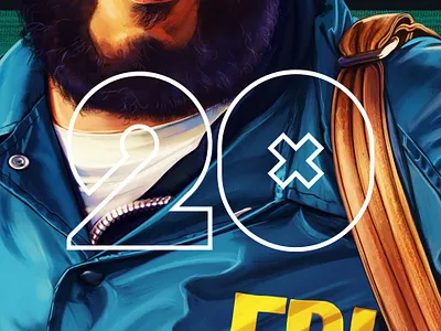 Portraits for Twenty - campaign - detail color illustration miami people portrait social media app ui wflemming