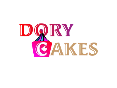Dory Cakes Canadian branding design icon logo logo 2d typography