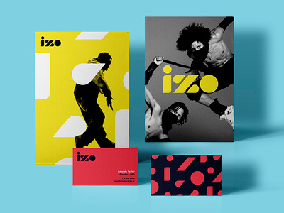 izo branding and collateral branding design flat icon lettering logo type typography vector