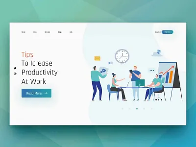 Productivity Tools Landing Page Shots design flat icon illustration minimal ui ui design ui ux design vector web