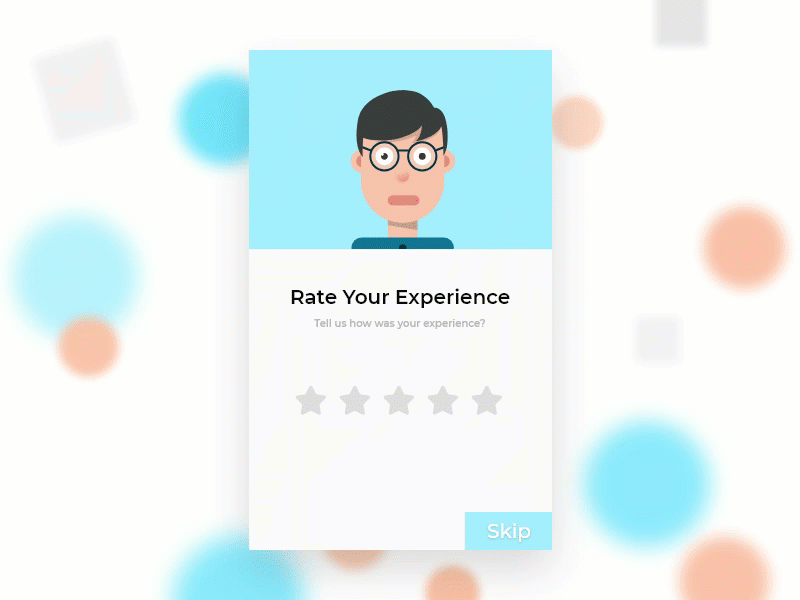Rate your Experience - Interaction adobe xd experience feedback illustration interaction micro interaction nps rate rating review star ui uiux user experience user interface