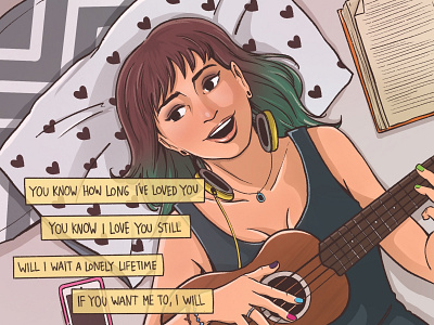 Uku-Girl art comic book comic illustration digital art girls illustration music