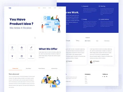 Service Company Landing Page branding design illustration landing design landing page ui ui design vector