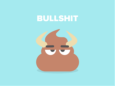 Bullshit Emoji bullshit charachter character design emoji flat illustration illustrator minimal smiley sticker stickermule vector