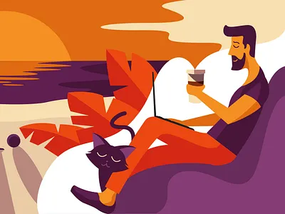 A cup of coffee to start your day illustration