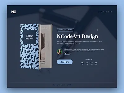Book Offer book cart clock countdown creative dark minimal offer design popup shop typography ui web design website