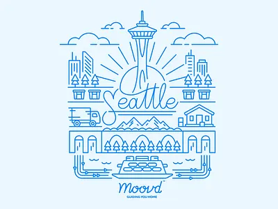Illustration | Moovd Seattle Illustration branding color colorful design doodle drawing freelance fun illustration illustrator line art line work seattle simple style vector