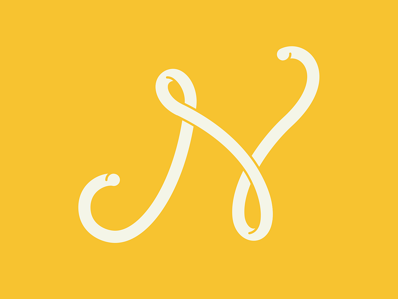 36 Days of Type - Letter N 1 colour 36 days of type 36 days of type lettering 36days flat food icon illustrator lettering art lettering challenge logo minimal noodle single colour type typography vector