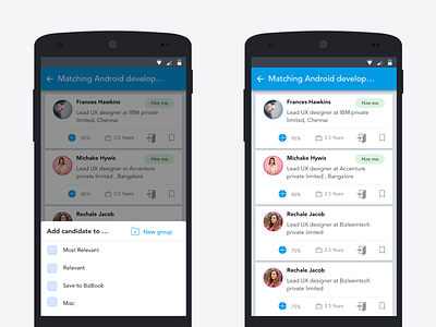 Add to group design group job recruiter ui design