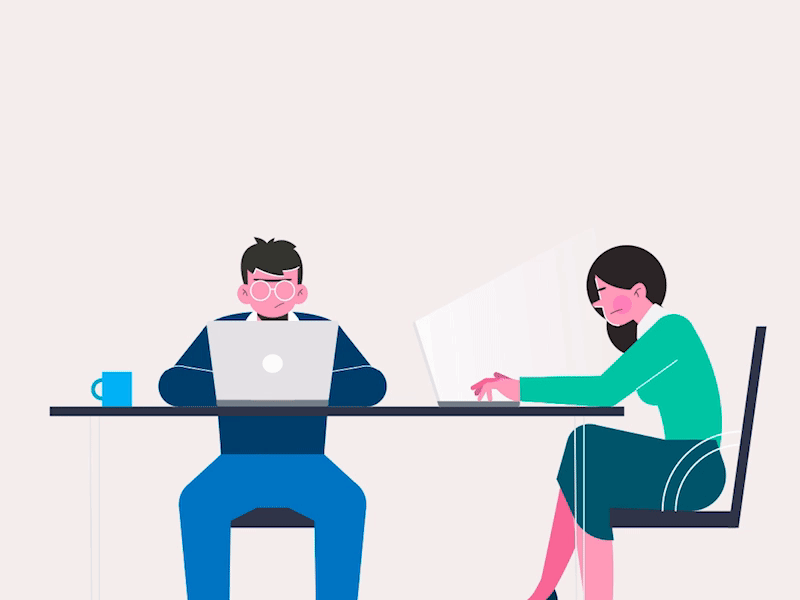 Angry Worker 2d angry animation character animation dribbble gif mad motion working