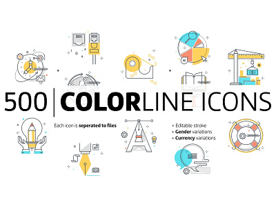 Color line icons