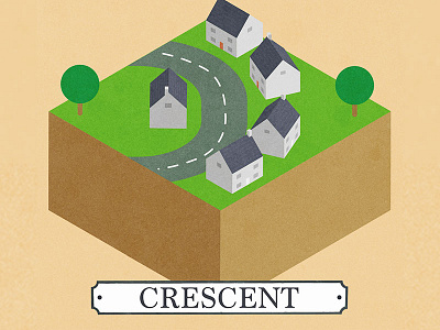 What's in a Street Name? Crescent illustration isometric isometric art isometric city simple street transport