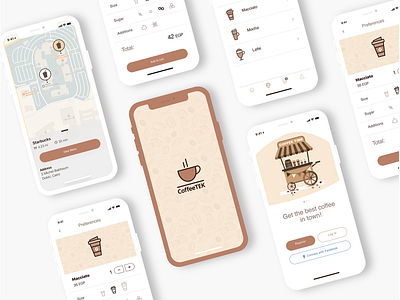 Coffee App - UI Kit adobe xd adobexd adobexdautoanimate animate animation sign in branding design flat design icon illustration ios app design logo mobile ui design online food photoshop sign in top 5 ui design ui ui design vector