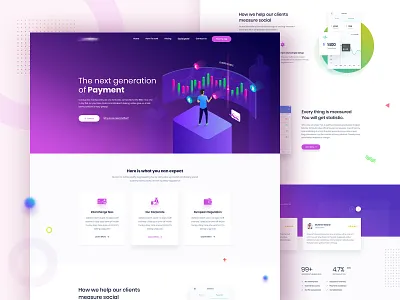 Social Payments Landing agency app app design app landing branding business clean creative creative design illustration landing modern payments social social app social payments uiux ux web design