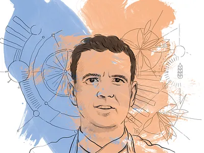 Portrait for VW Magazine abstract brush digital illustration photoshop portrait portrait art