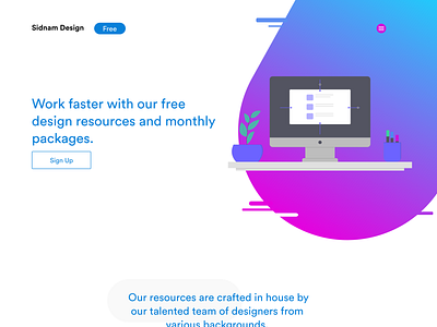 Sidnam Design adobe xd design experience design landing design mockup design ui ux design user experience design web design
