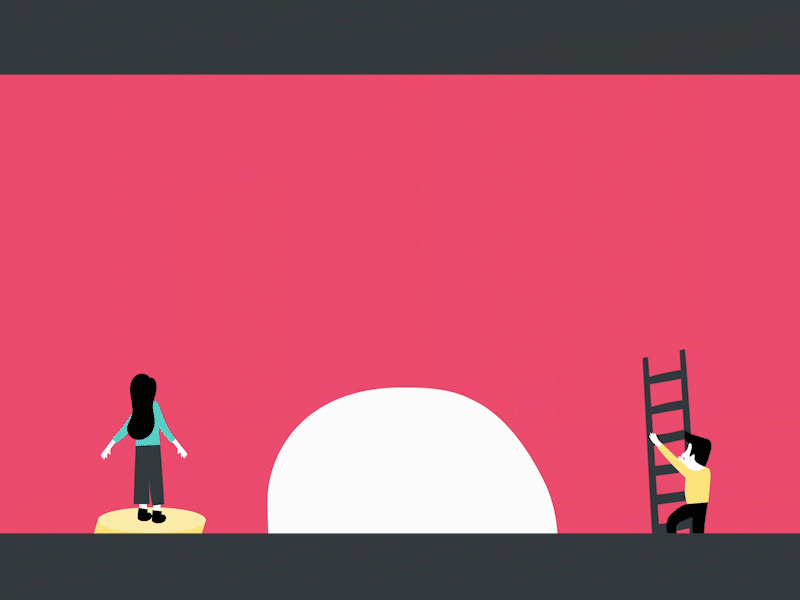 Floating around a head 2d animation devine howest illustration motion motion graphics