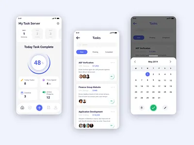 Tasks Manager app cards clean create daily design mobile mobile app pricing task list task management team ui ux