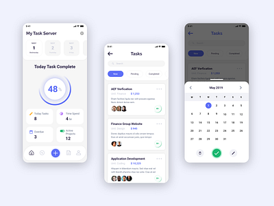 Tasks Manager app cards clean create daily design mobile mobile app pricing task list task management team ui ux