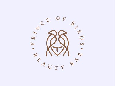 Prince of Birds animal beauty bird birds branding design elegant girl identity illustration lady logo mark prince spg symbol vector women