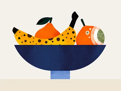 Winter Salad banana food fruit illustration texture