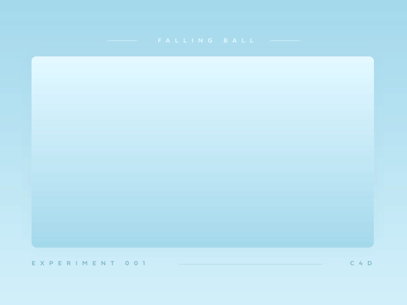 Falling ball 3d 3d animation after effect animation ball c4d concept design experiment motion ui