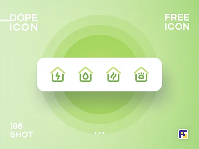 Dopeicon - Icon Showcase 196 animation app branding design dope dopeicon electricity freebies icon illustration logo property real estate real estate app typography ui vector web website