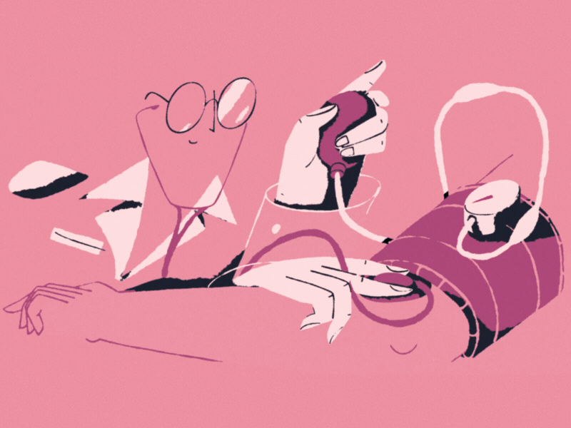 Nursing 2d after effects animation character design gif illustration motion