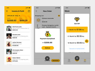 Income & Profit & Popup income popup