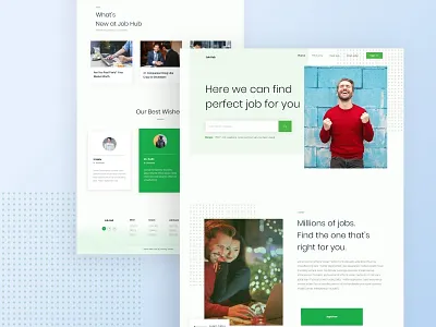 Job Landing Page v2 2019 design trend clean minimal design creative landing page design employer landing page home web design job landing page design job seeker job seeker landingpage design job tamplate job tamplate design landing page design minimal design modern popular shot trendy clean minimal design typography ui ui ux design uiux ux web design