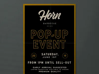 BBQ Pop Up Flyer bbq branding design event event branding flyer poster typography vintage