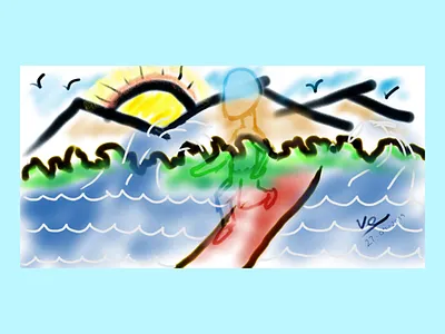 Lifeman art corelpainter debutshot hellodribbble landscape life vaccumintos