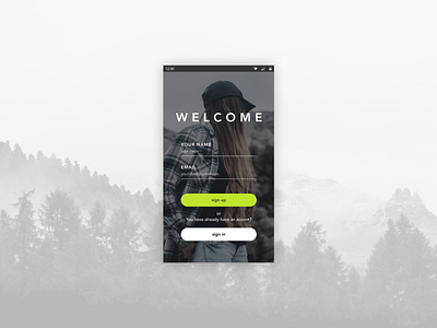 Daily UI Challenge #001 Sign Up challenge dailyui dailyui 001 figmadesign mobile ui