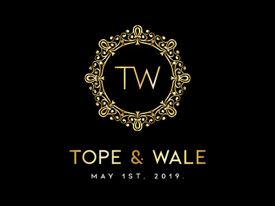 Tope And Wale Wedding Logo branding typography