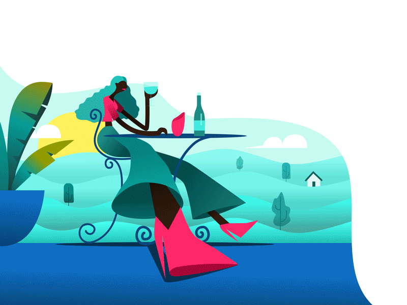 Live The Dream 2d after affects animated animation art blue character design flat gif graphic desgin illustration motion design sketch type typogaphy vector