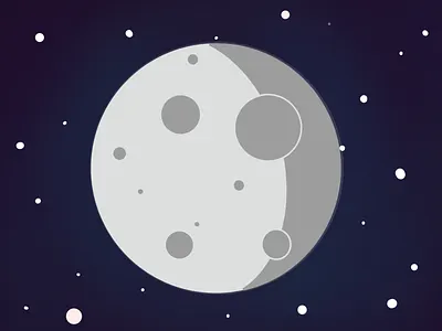 Moon Design animation design flat graphic design graphic artist illustration moon moon art moon illustration procreate vector