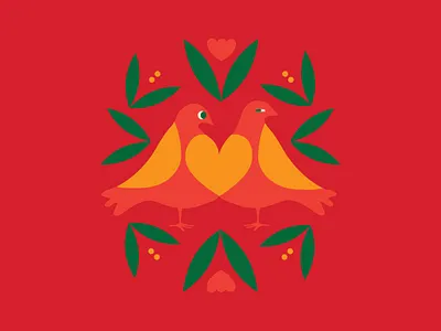 Love Birds birds love pattern