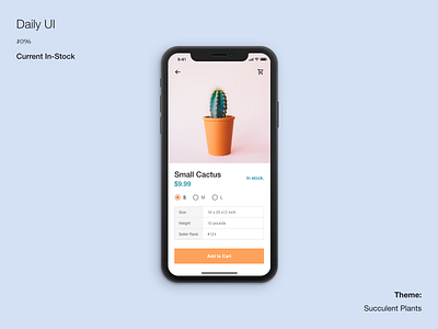 Daily UI #096 Current In-stock adobexd dailyui