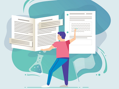 I Read 2 Write | 02 blue design figure geometric illustration ui vector