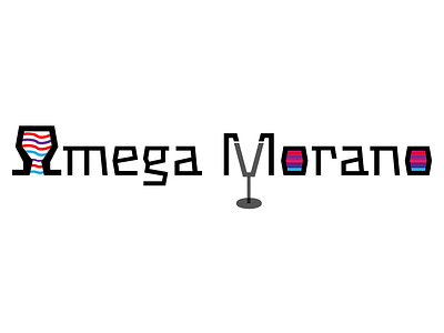 Shop that sell morano glass branding clean creative design flat icon illustrator lettering logo logo 2d type typography